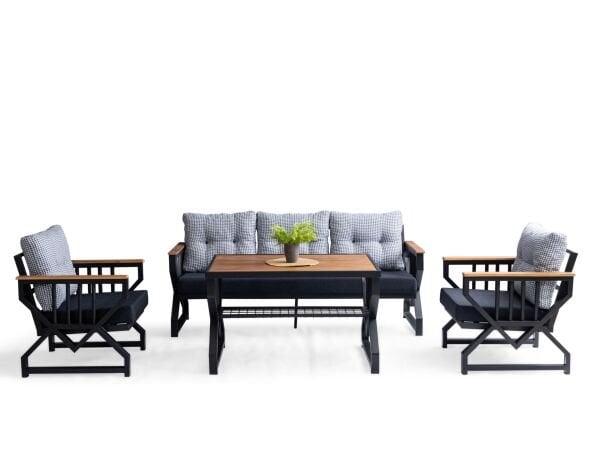 Zeus Metal Bahçe Mobilyası ( 3+1+1+masa )