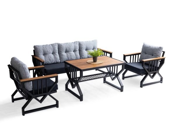 Zeus Metal Bahçe Mobilyası ( 2+1+1+masa )