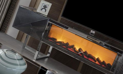 Maserati Şömineli Tv Ünitesi