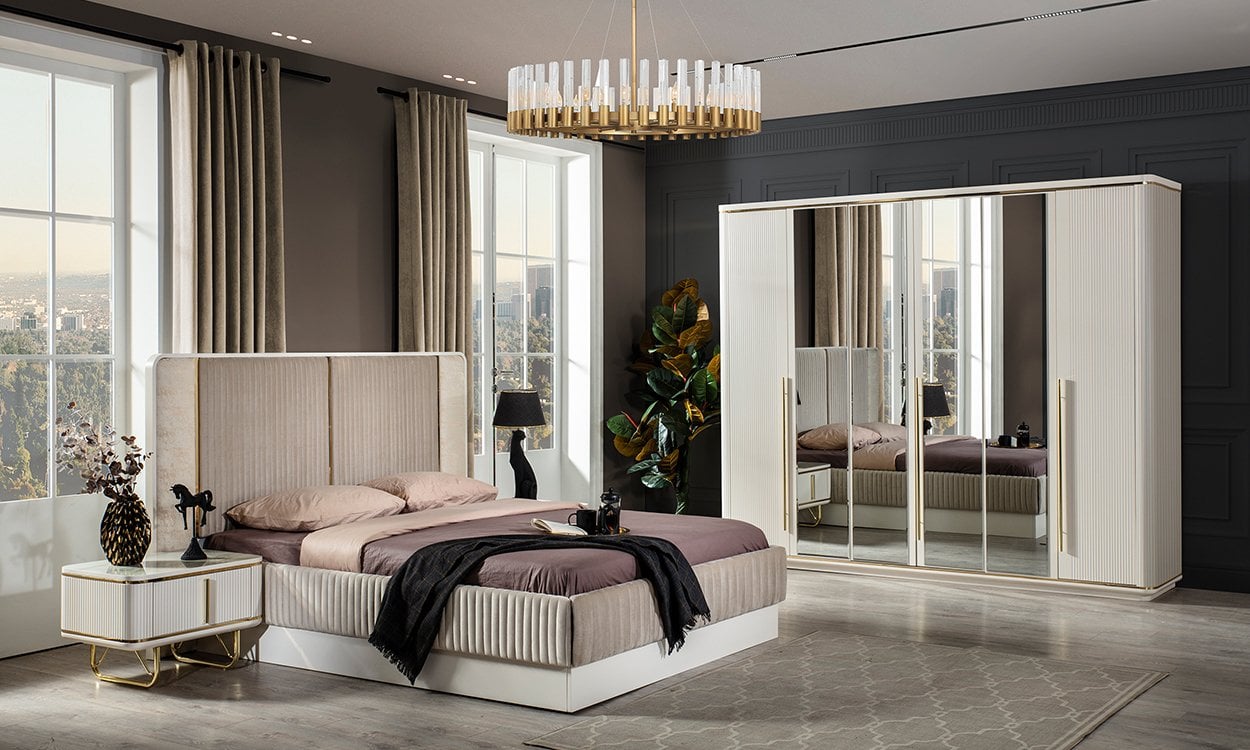 Paris Yatak Odası Takımı (Krem)