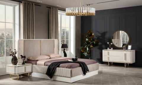 Paris Yatak Odası Takımı (Krem)