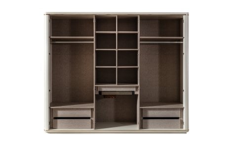 Paris Yatak Odası 6 Kapılı Dolap (Krem)