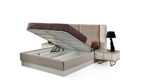 Paris Yatak Odası 6 Kapılı Dolap (Krem)