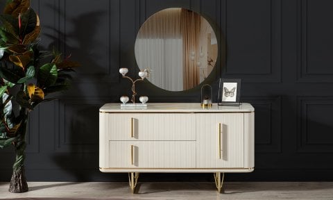 Paris Yatak Odası 6 Kapılı Dolap (Krem)