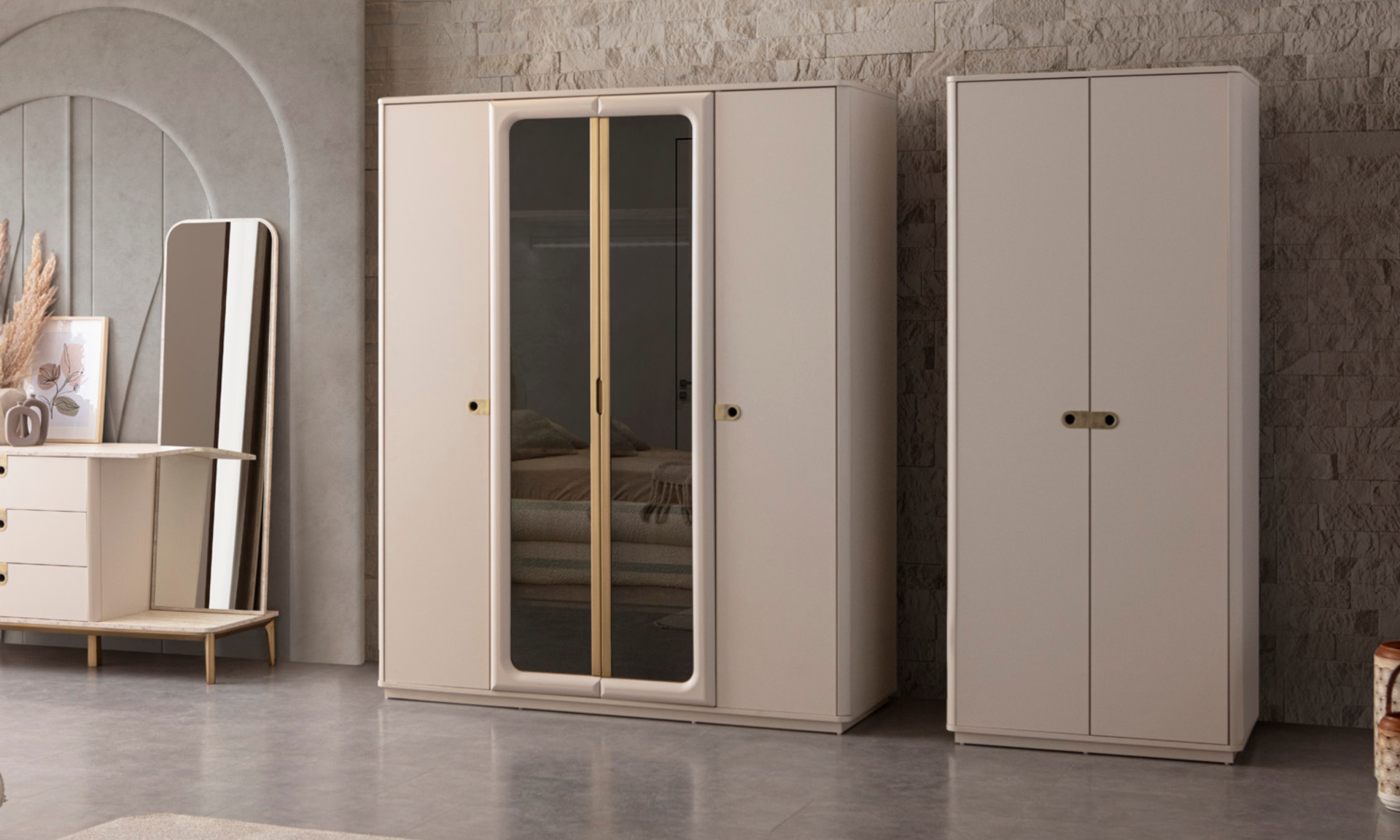 Cupra Yatak Odası(4 Kapaklı Dolap)