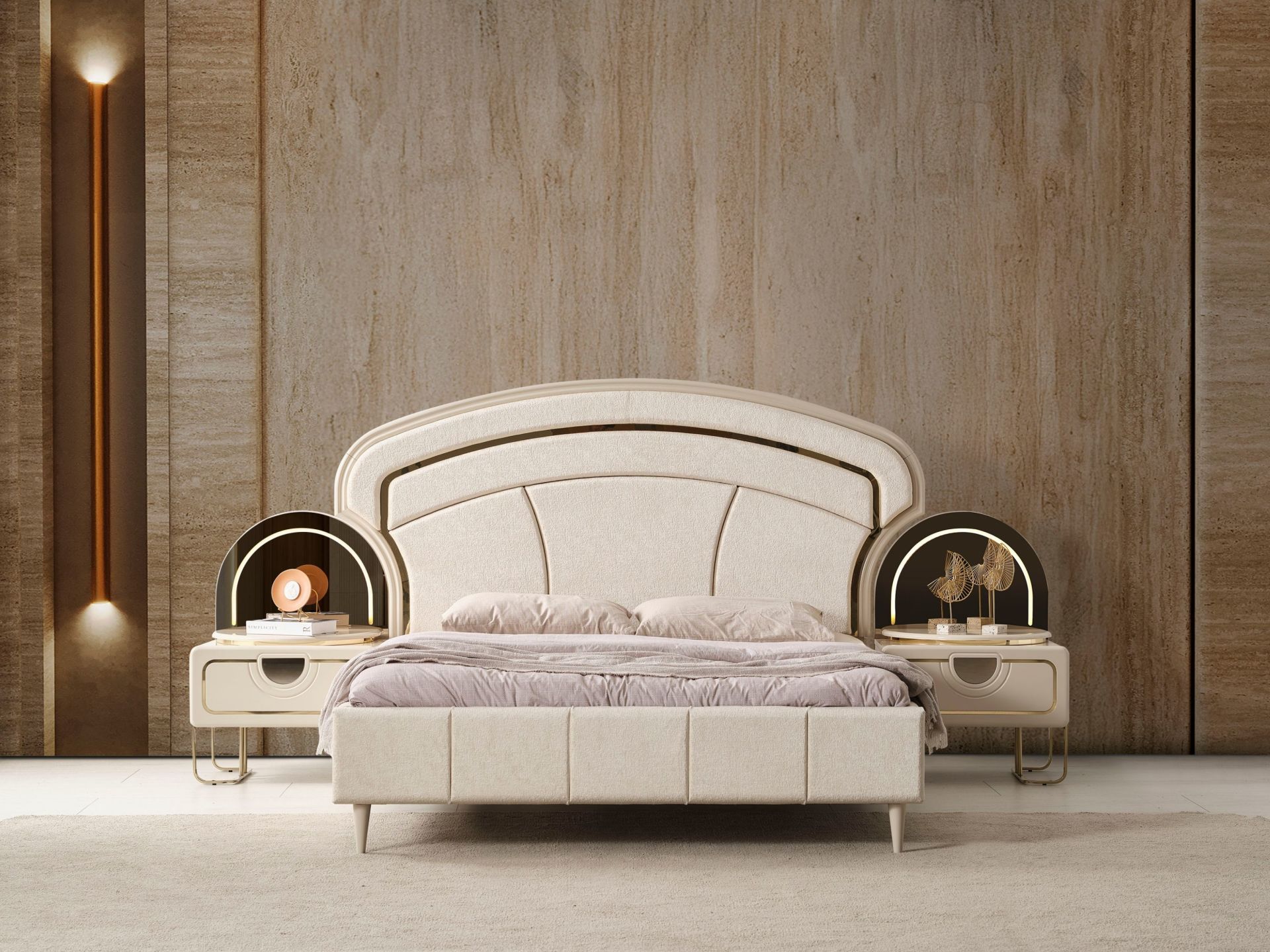 Işıl Yatak Odası ( 180*200 bazalı karyola )