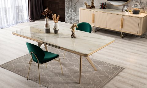 Paris Yemek Odası Takımı (Krem)