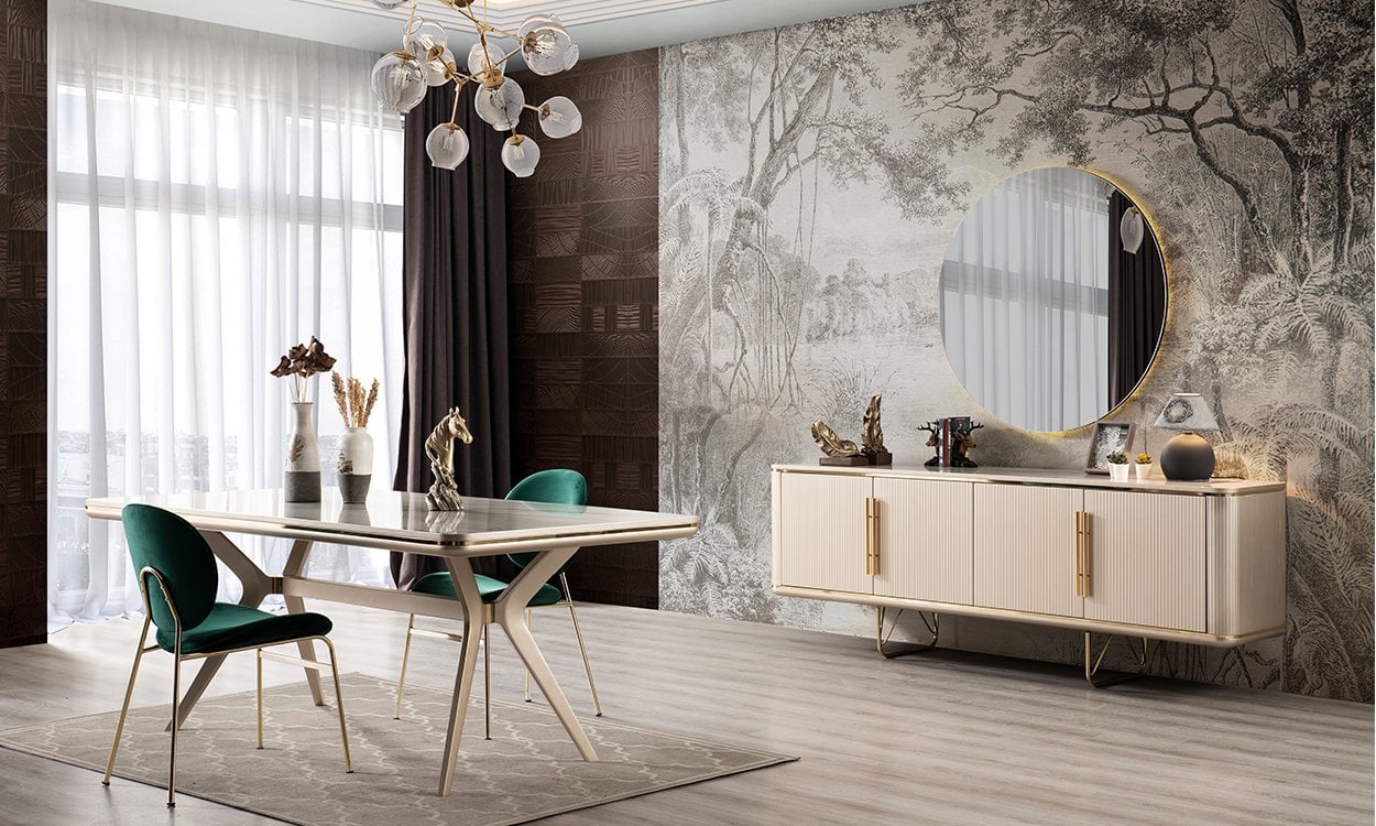 Paris Yemek Odası Takımı (Krem)