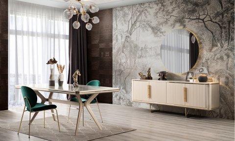 Paris Yemek Odası Konsol (Ekru)