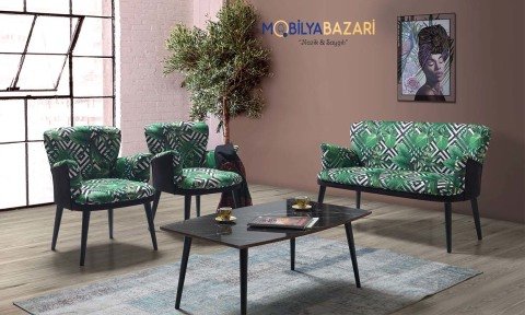 Elfida 2+1+1 Çay Seti (Salon, Balkon, Cafe Ofis)