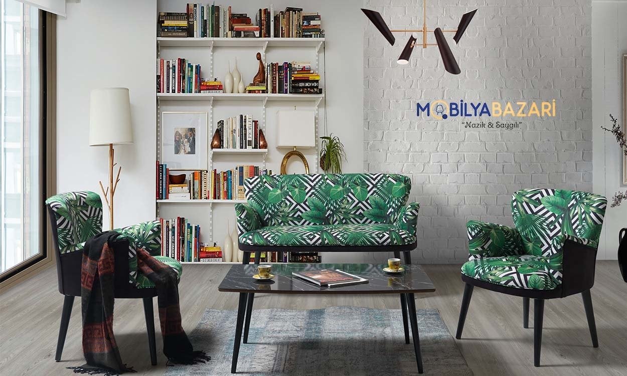 Elfida 2+1+1 Çay Seti (Salon, Balkon, Cafe Ofis)