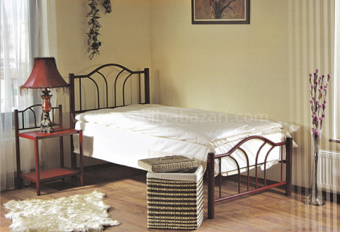 Royal 90*200 cm Tek Kişilik Metal Ferforje  Karyola