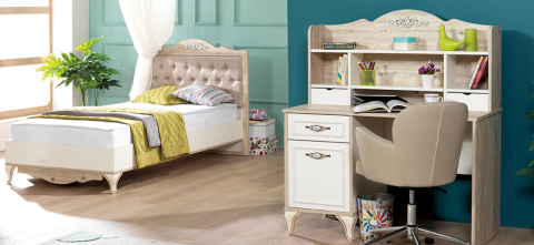 Flora Genç Odası Çalışma Masası ve Ünite