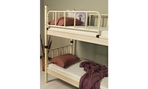 Yurt Ferforje Metal Tek Kişilik Ranza 90x190 cm (Krem)