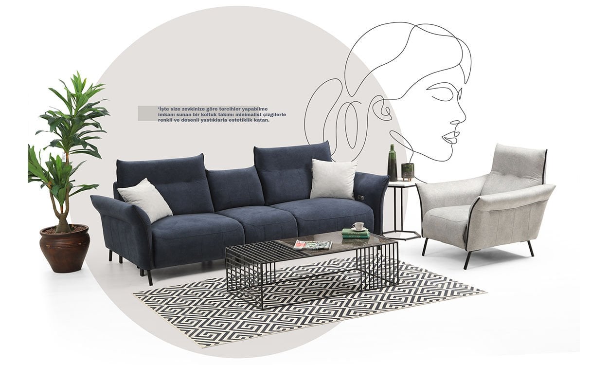 Mozart Modern Koltuk Takımı (3+1)
