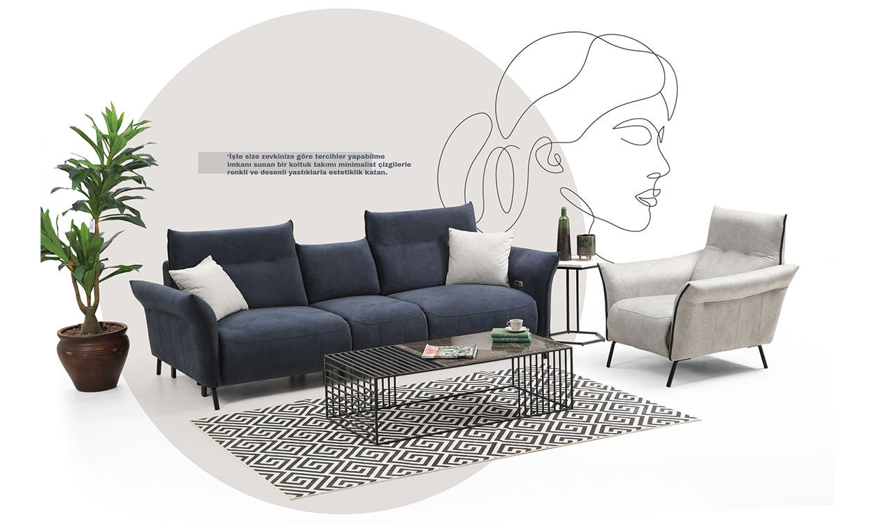 Mozart Modern Koltuk Takımı (3+1)