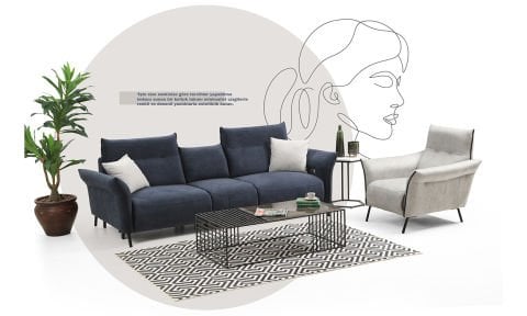 Mozart Modern Koltuk Takımı (3+1)