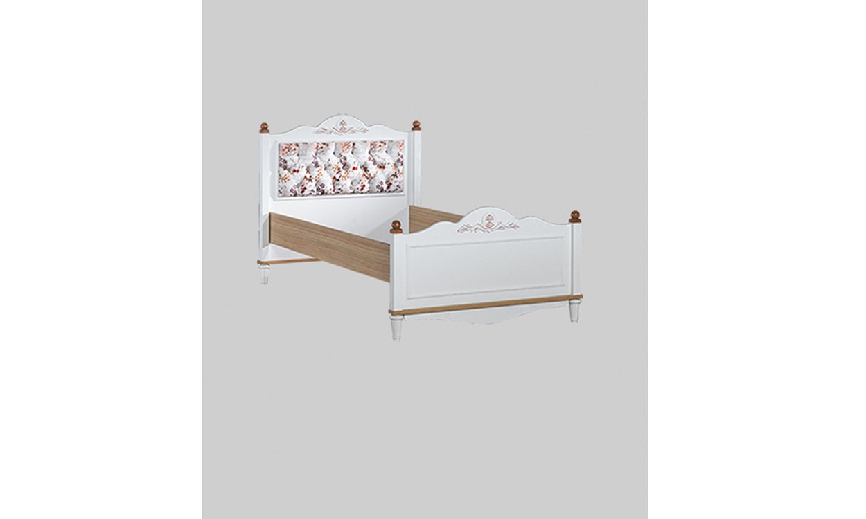 Flora Genç Odası 100x200 cm Başlıklı Karyola