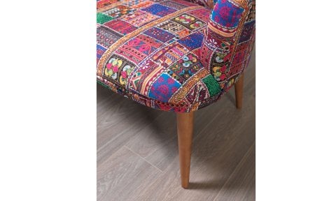 Mila Patchwork Çay Seti Tekli Koltuk, Berjer (Salon, Balkon, Cafe Ofis)