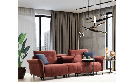 Mozart Çift Kişilik TV Kanepe+Pion+Ses Sistemi