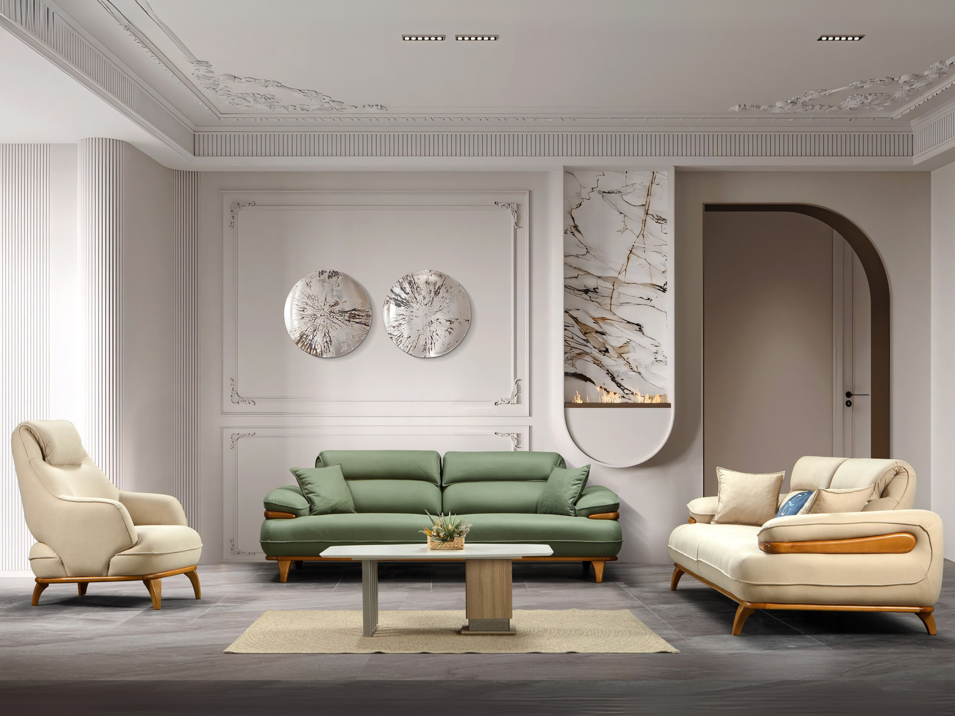 Akasya Koltuk Takımı(3+3+1)