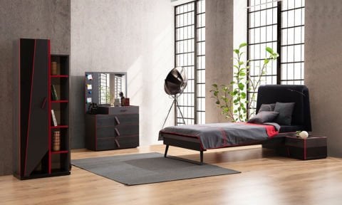 Gamer Genç Odası Aynalı Şifonyer