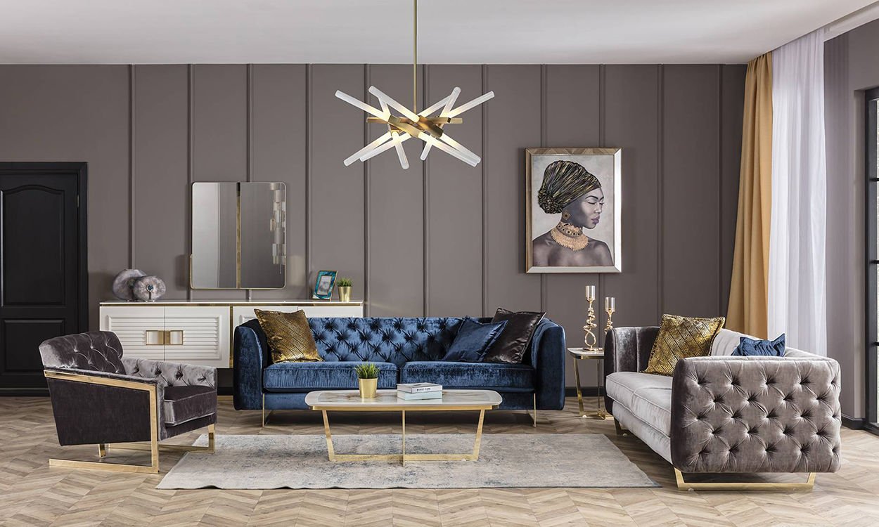 Gloria Chester Modern Koltuk Takımı (4+3+1)