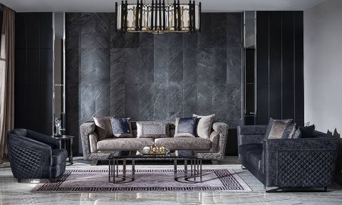 Lion Chester Modern Dörtlü Koltuk