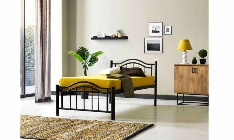 Beray Tek Kişilik Metal Ferforje Karyola 100*200 cm
