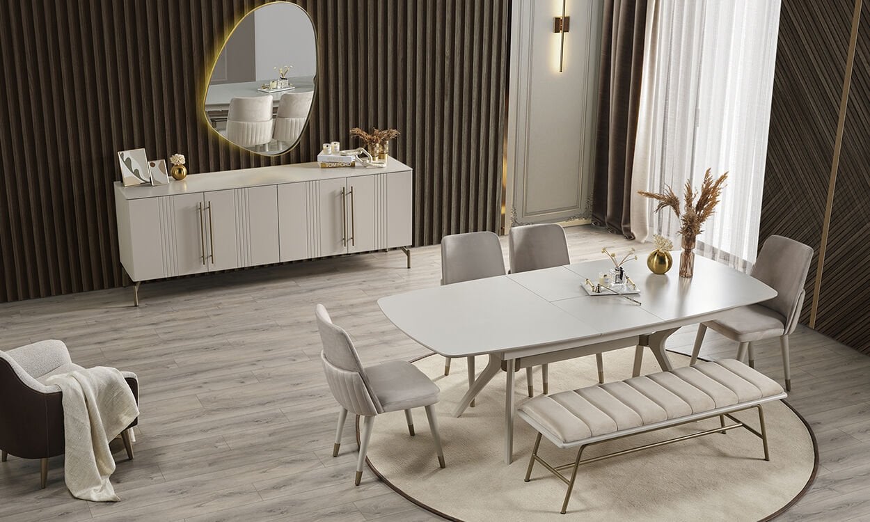 Eva Natura MDF Yemek Odası Takımı