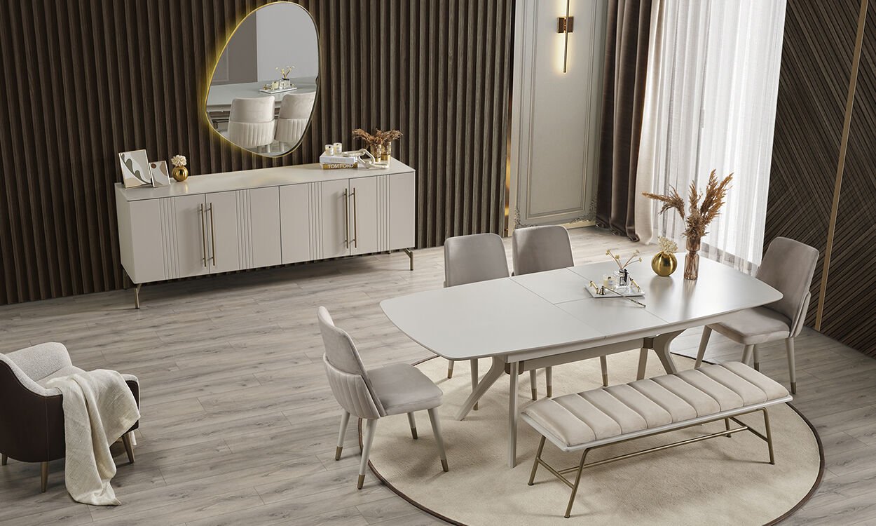 Eva Natura MDF Yemek Odası Takımı