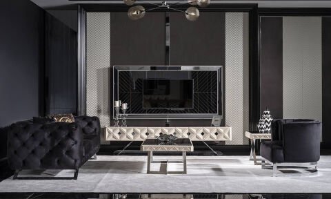 Asus Chester Modern Üçlü Koltuk