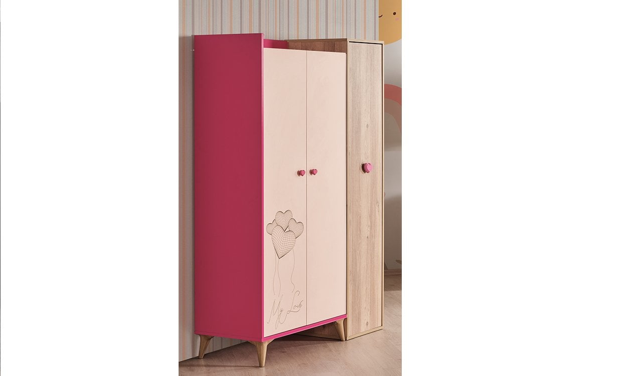 Masal Pembe 3 Kapılı Dolap