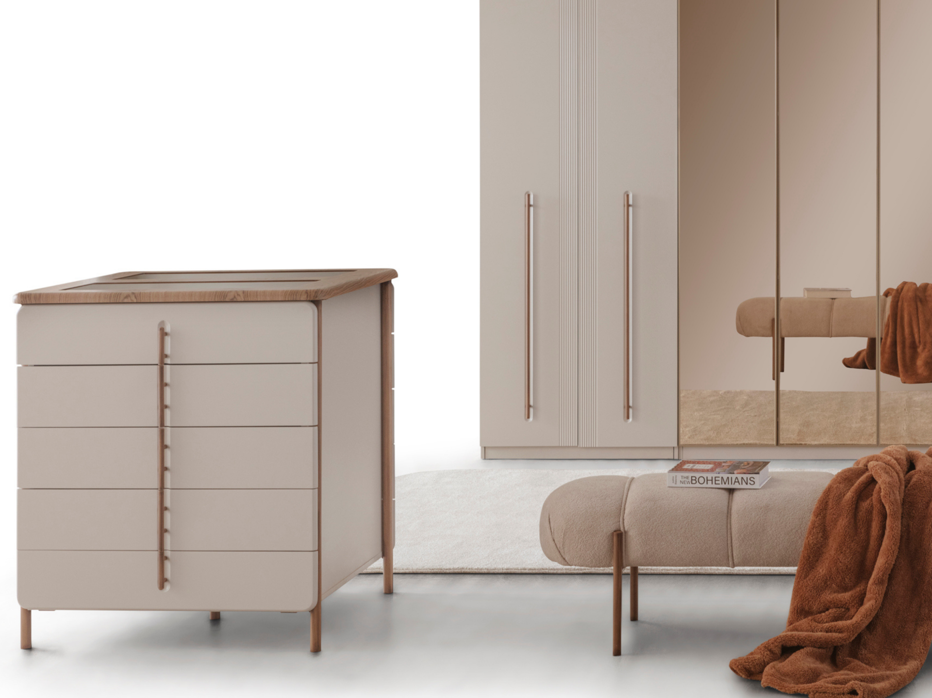 Lodos Yatak Odası(Çift Ada Şifonyer)