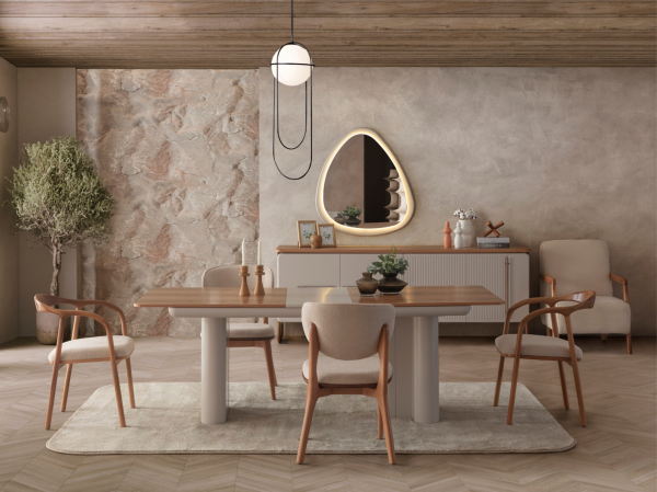 Lodos Yemek Odası(Masa ve 6 Sandalye)