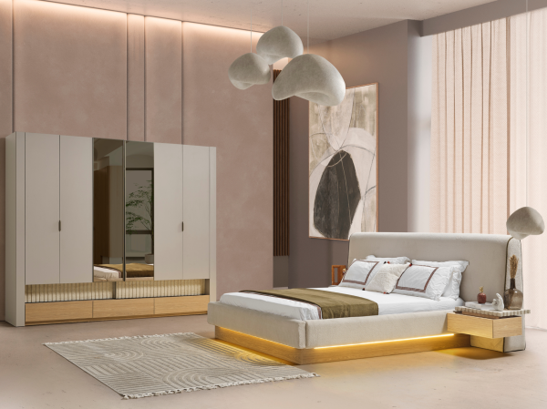 Angela Yatak Odası (Bazalı Karyola)