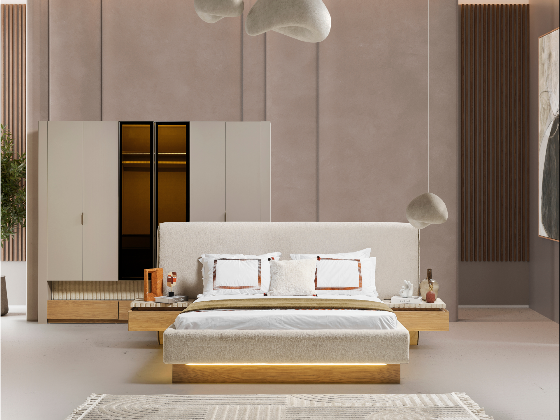 Angela Yatak Odası(Bazalı Karyola)