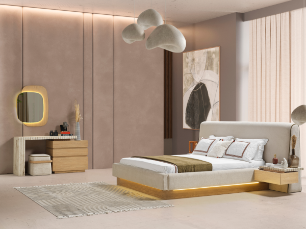 Angela Yatak Odası (Bazalı Karyola)