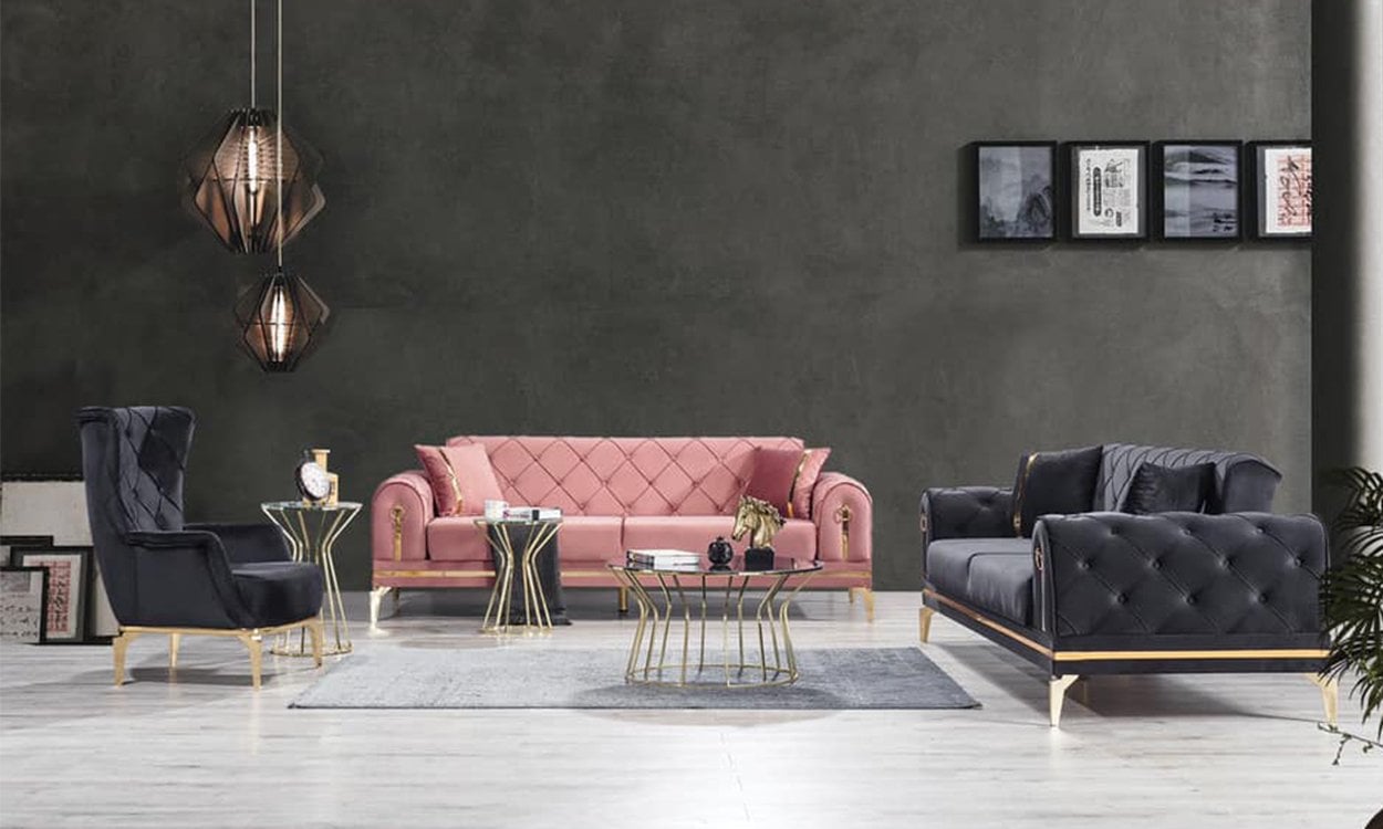 Melis Bahar Modern Koltuk Takımı (3+3+1)