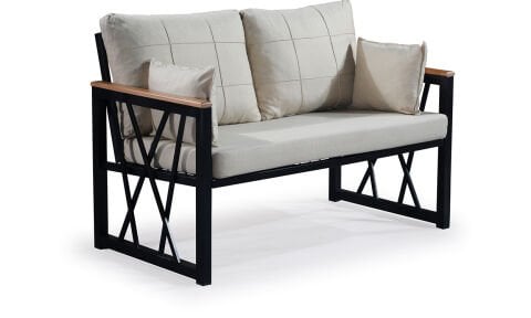 Açelya Krem 2+1+1+Masa Bahçe Mobilyası(Salon,Balkon,Cafe,Ofis)