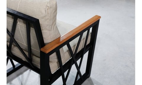 Açelya Krem 2+1+1+Masa Bahçe Mobilyası(Salon,Balkon,Cafe,Ofis)