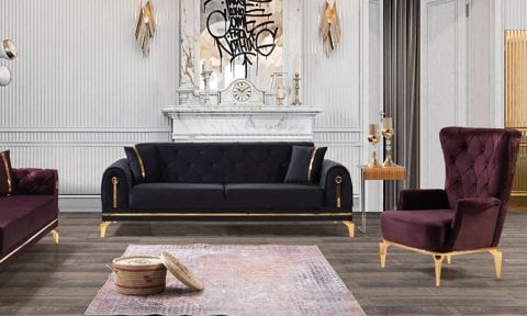 Melis Bahar Modern Üçlü Koltuk