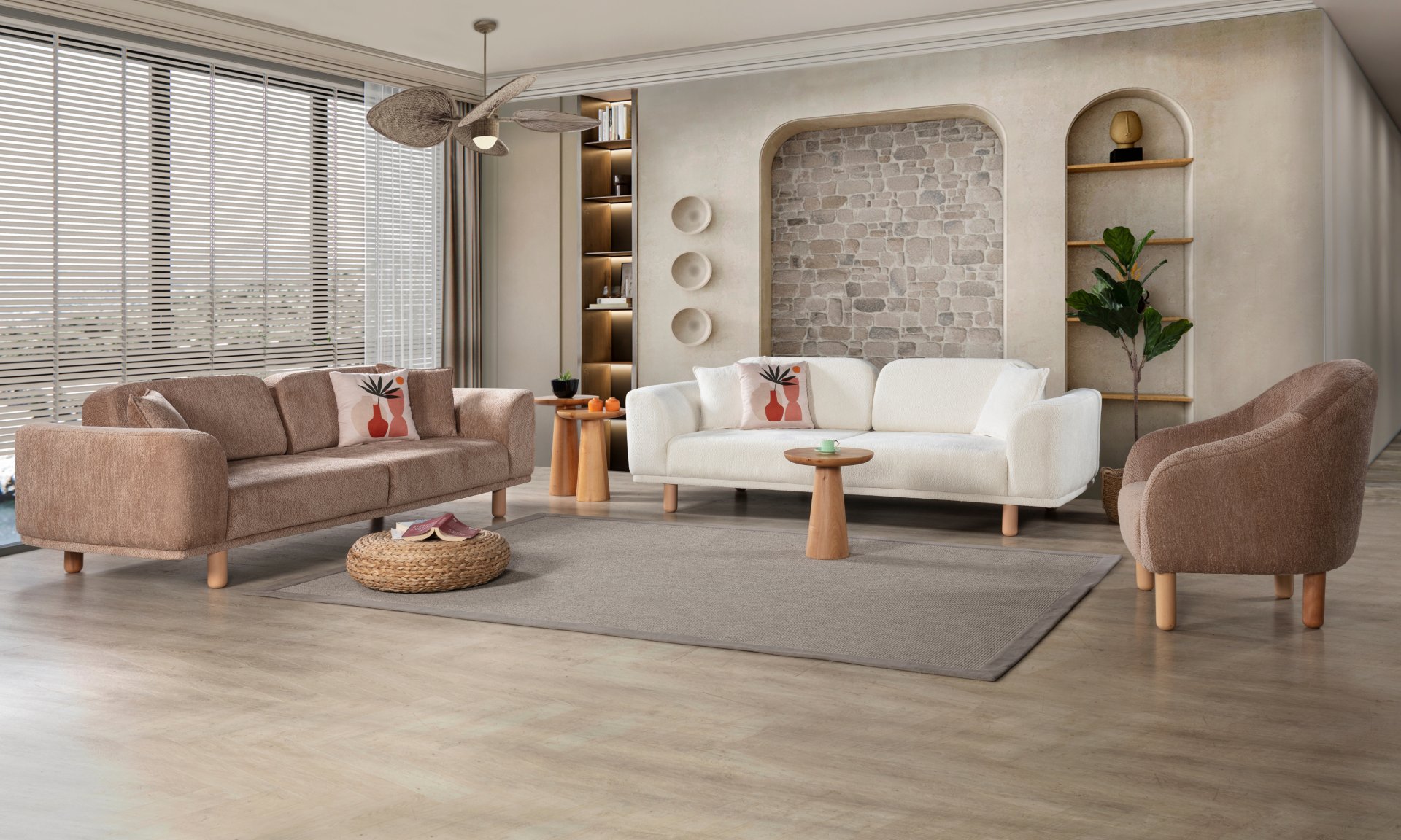 Bohemse Koltuk Takımı(3+3+1)