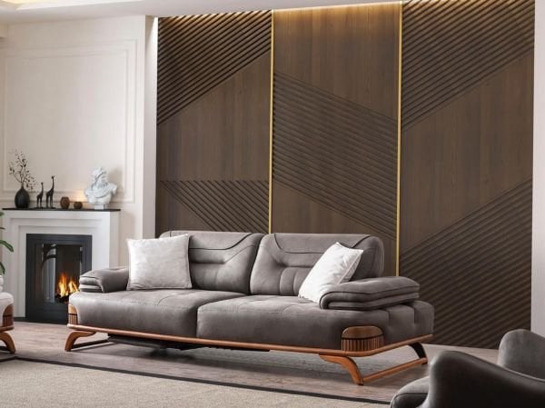 Jaguar Koltuk Takımı(Üçlü Koltuk+Sehpa ve Ayak Dinlendirmeli)