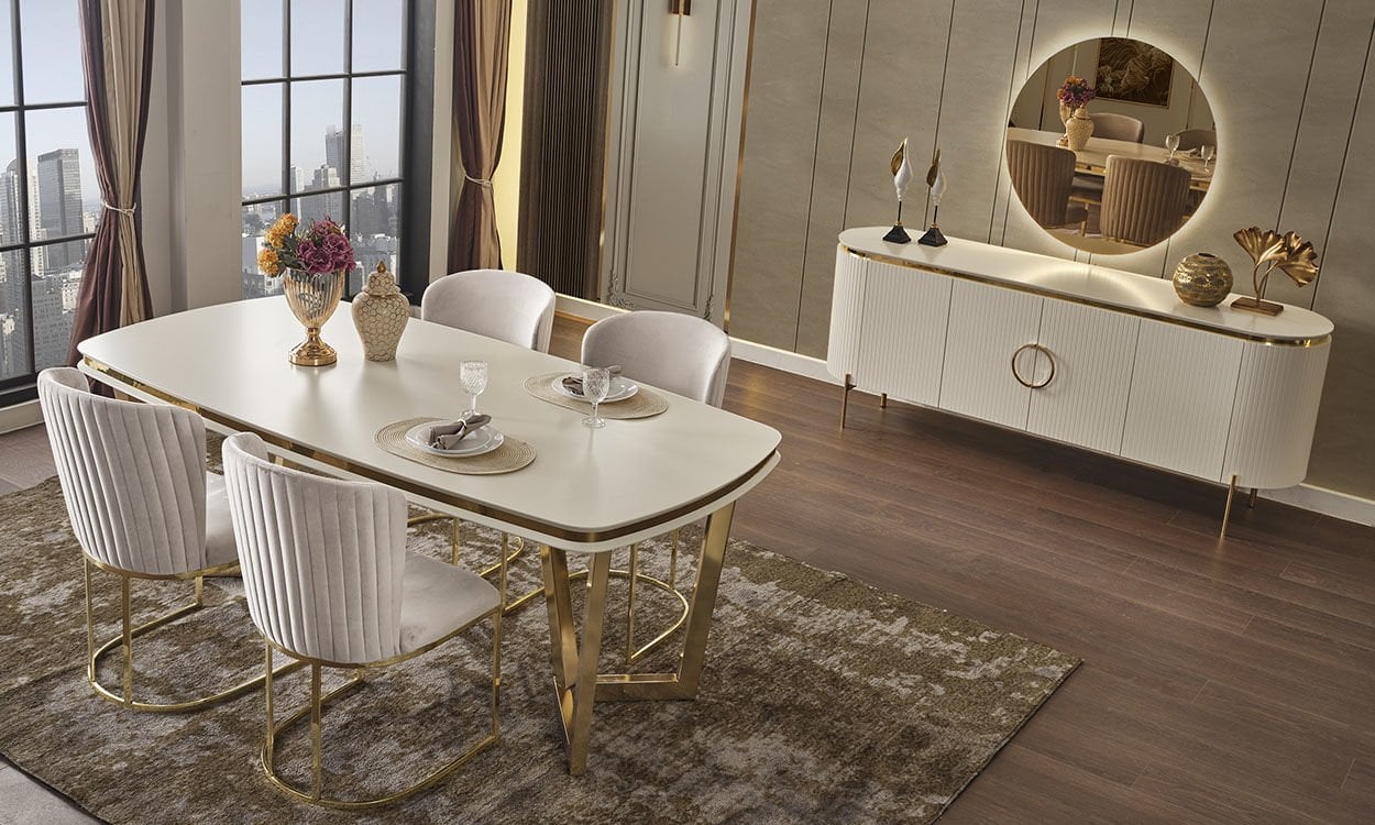 Tesla Luxury Yemek Odası Takımı