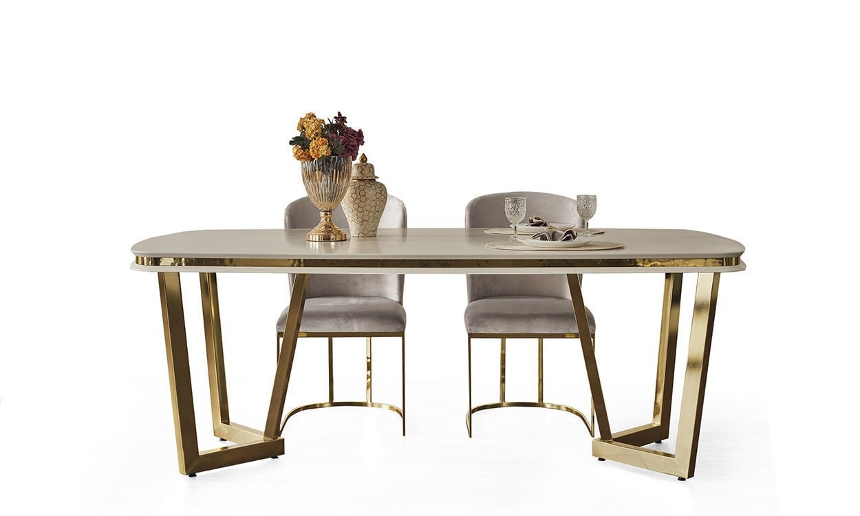 Tesla Luxruy Yemek Masası ve 6 Sandalye