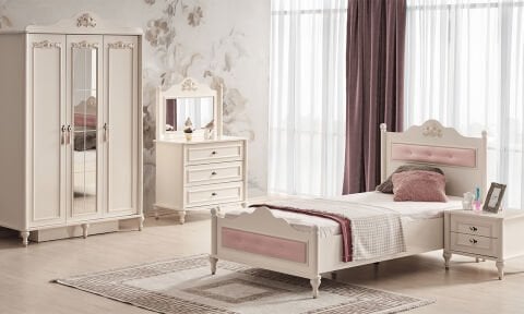 Country Gold Genç Odası Takımı (3 Kapılı Dolap *100*200 Karyola * Komodn)