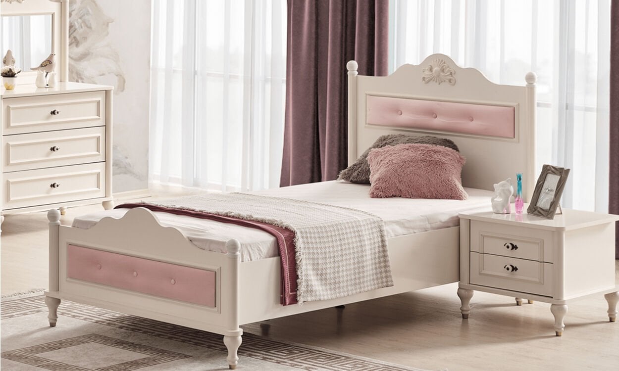 Country Gold Genç Odası 100*200 cm Başlıklı Karyola