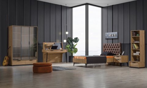 Kolezyum Dışbudak Genç Odası (3 Kapılı Reflekte Dolap)