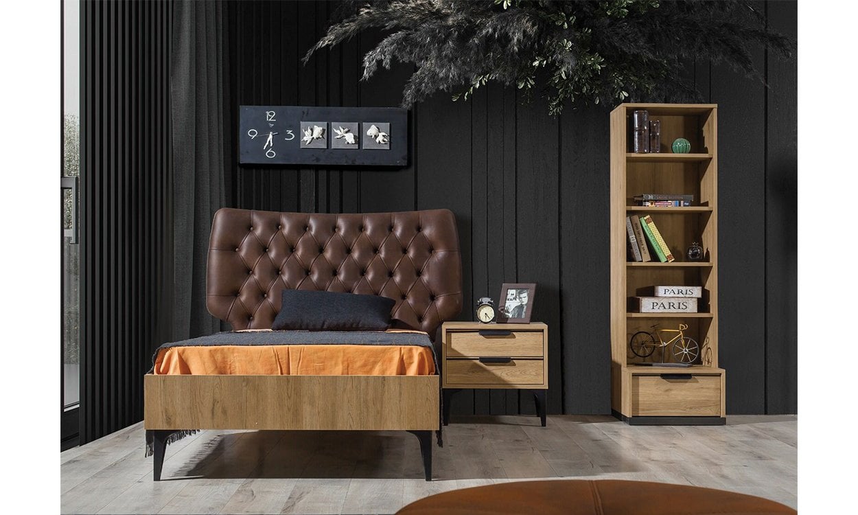 Kolezyum Ceviz Genç Odası (100*200 Başlıklı Karyola)